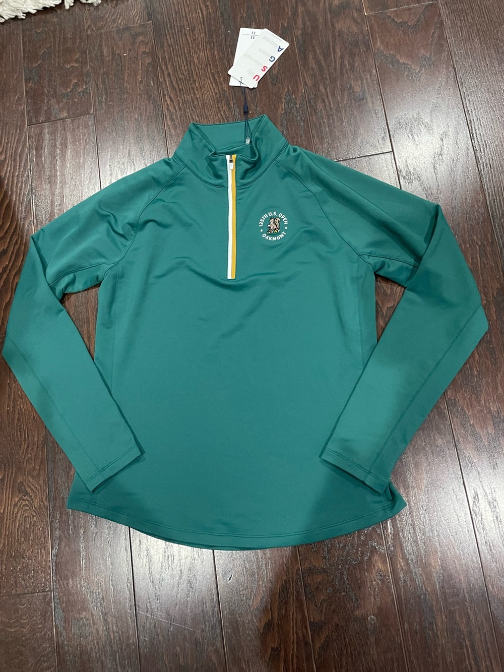 Walter Hagen US Open Oakmont Pullover 1/4 Zip Women Medium Forest Green Golf NEW